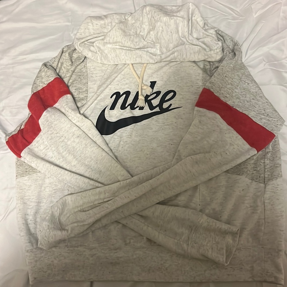 Nike medium hoodie red gray and white